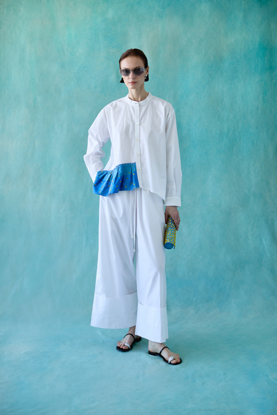 Harriet Swing Blouse Blue Check