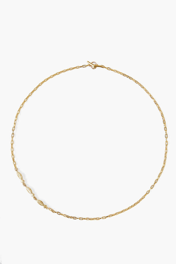 Minnow Necklace Yellow Gold