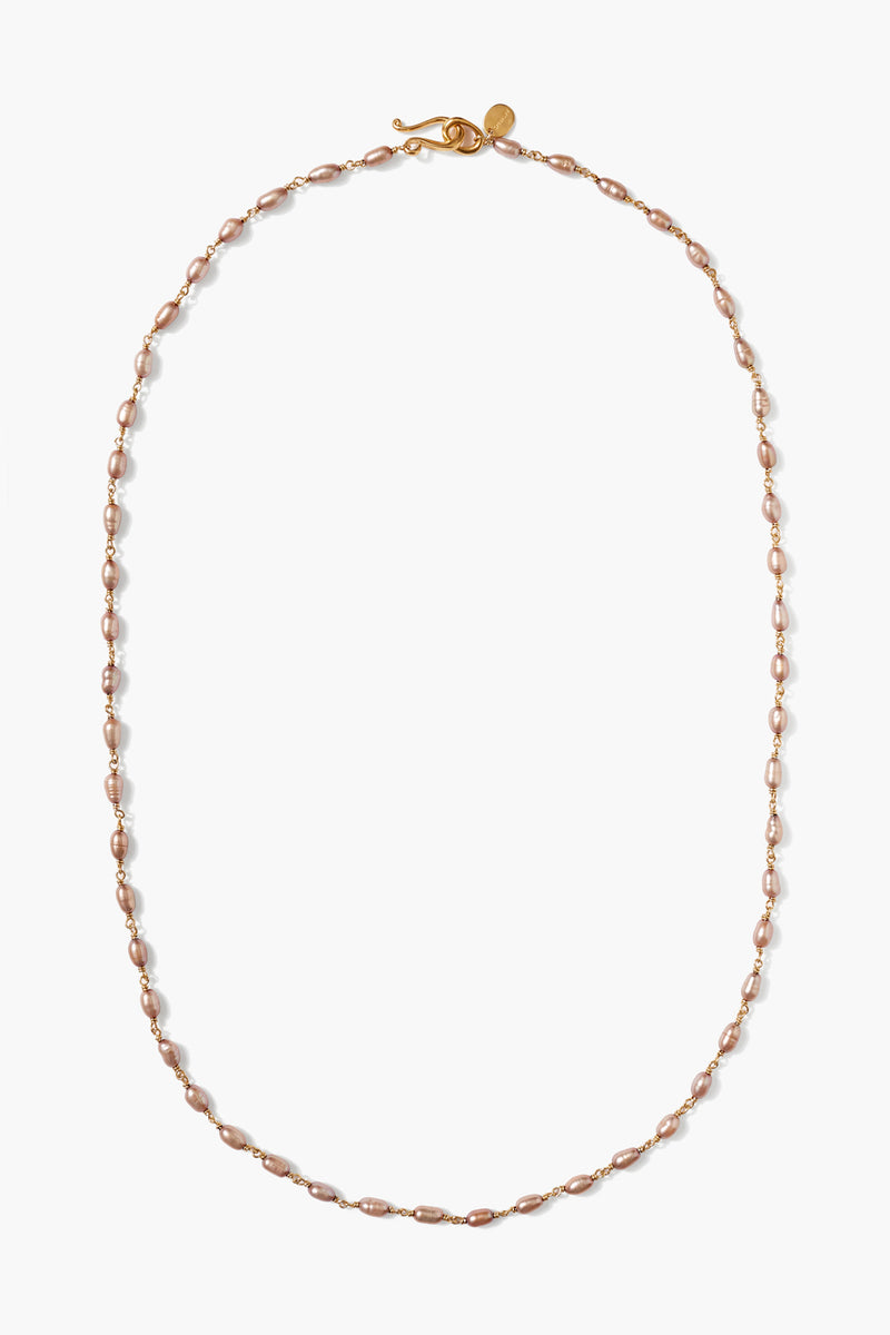 Santa Fe Necklace Taupe Pearl