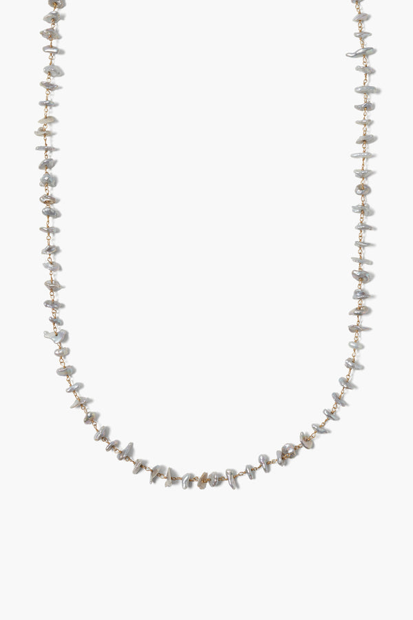 Nami Necklace Grey Pearl