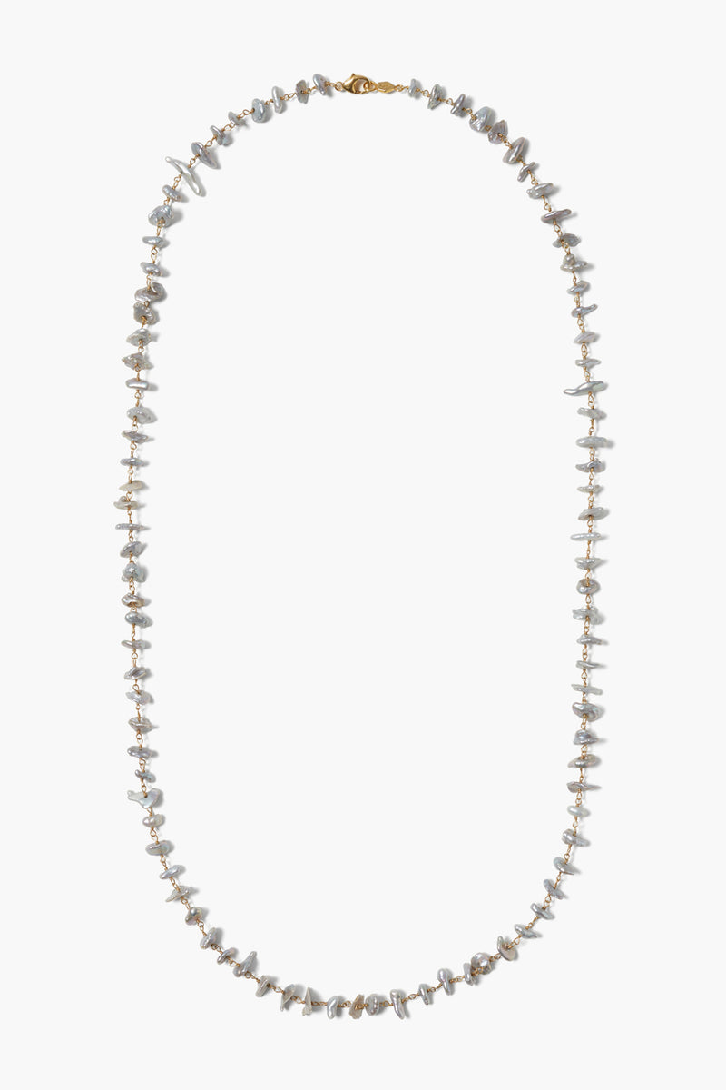Nami Necklace Grey Pearl