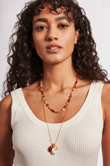 Eden Necklace Carnelian Mix
