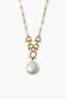 Cheval Necklace Gold White Pearl