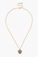 Jaya Pendant Necklace Gold Labradorite