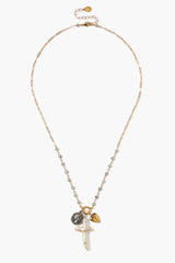 Tulum Charm Necklace Labradorite Mix