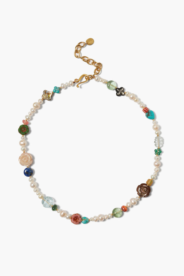 Jardin Necklace White Pearl Mix