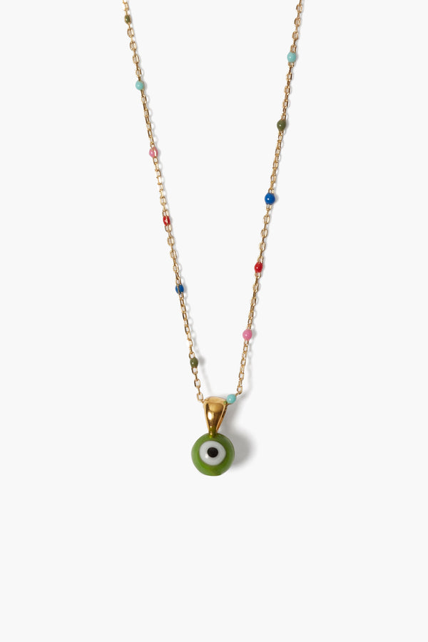Izmir Evil Eye Necklace Green