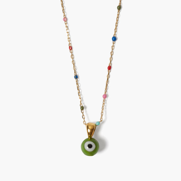 Izmir Evil Eye Necklace Green Chan Luu