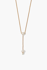 Phoebe Drop Necklace White Pearl