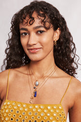 Sardinia Pendant Necklace Grey Agate
