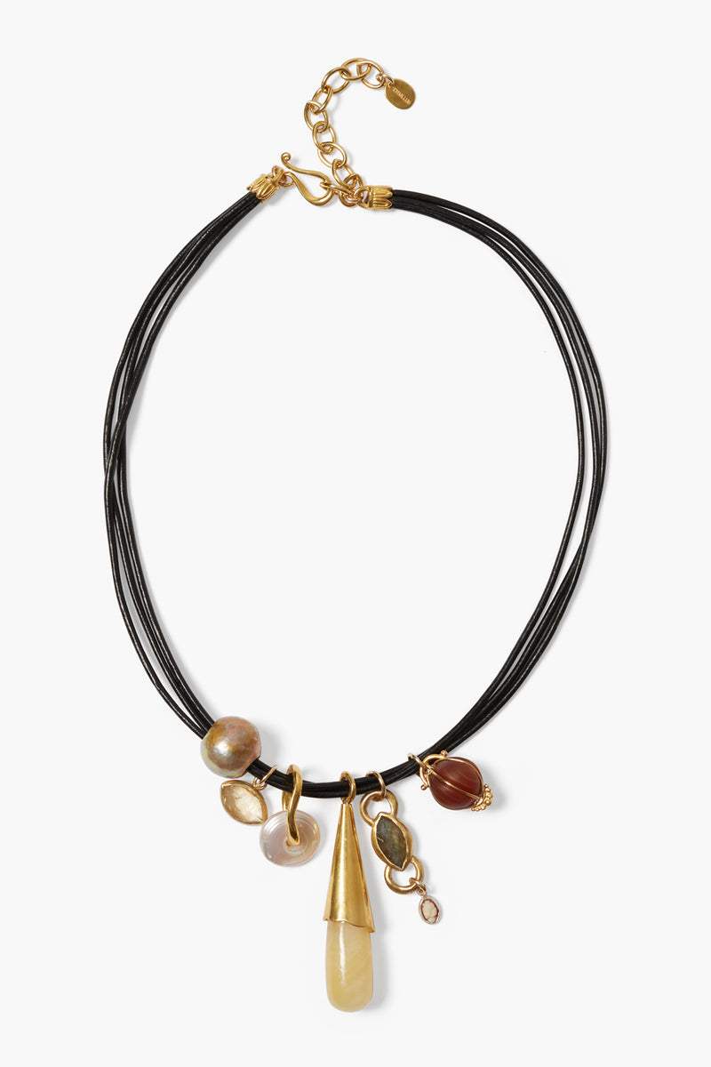 Madrid Charm Necklace Black Mix