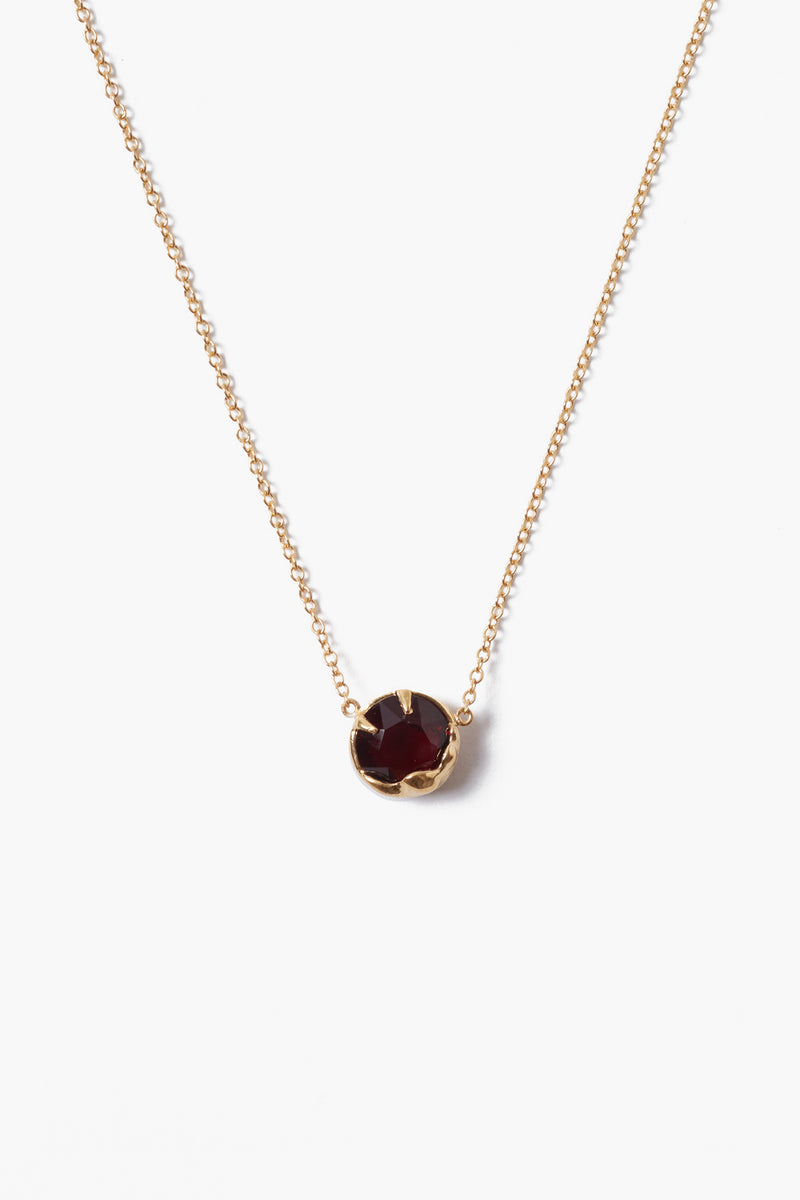 January Birthstone Necklace Garnet Crystal