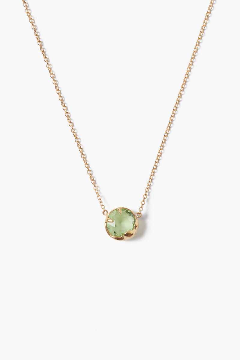 August Birthstone Necklace Peridot Crystal