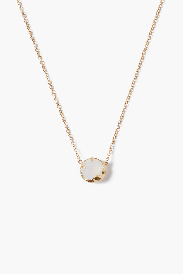 October Birthstone Necklace Opal Crystal