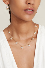 Hila Necklace White Pearl Mix