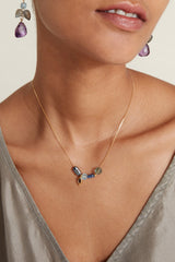 Indira Charm Necklace Blue Mix
