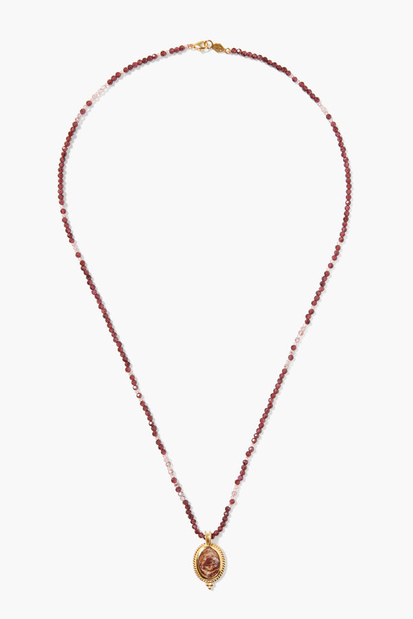 Calypso Necklace Garnet Mix