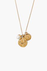 Pegasus Charm Necklace Gold Mix