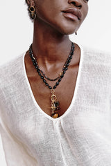 Sicily Necklace Black MOP