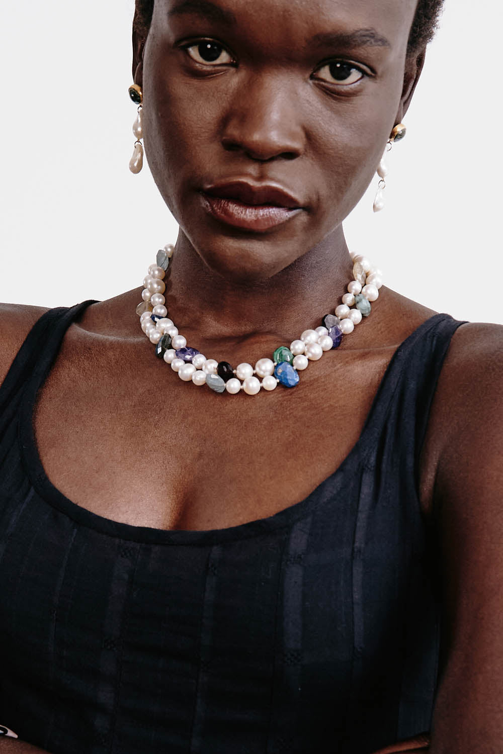 YLÈVE / MIX PEARL NECKLACE 42cm YLÈVE / MIX PEARL NECKLACE 42cm