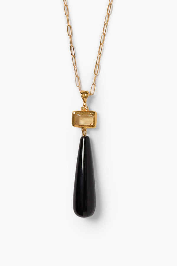 Messina Necklace Black Agate