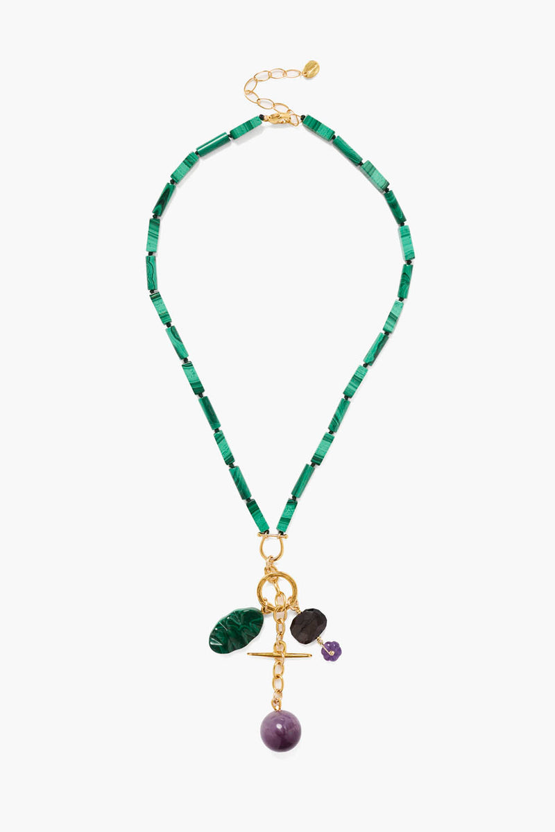 Alexandria Necklace Malachite Mix