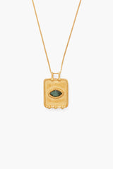 Twist Evil Eye Charm Necklace Emerald