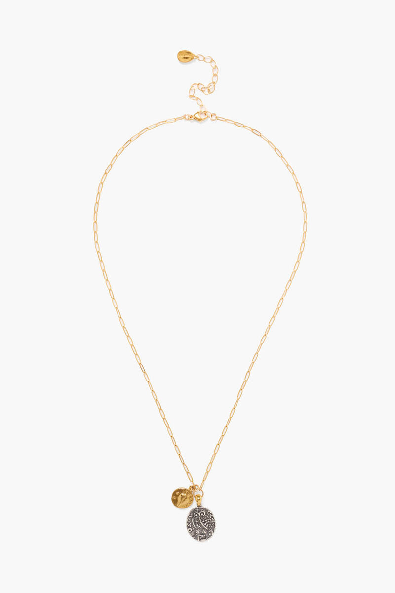 Orion Coin Necklace Gold Mix