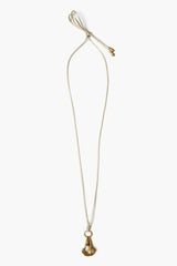 Calla Lily Cord Necklace Gold