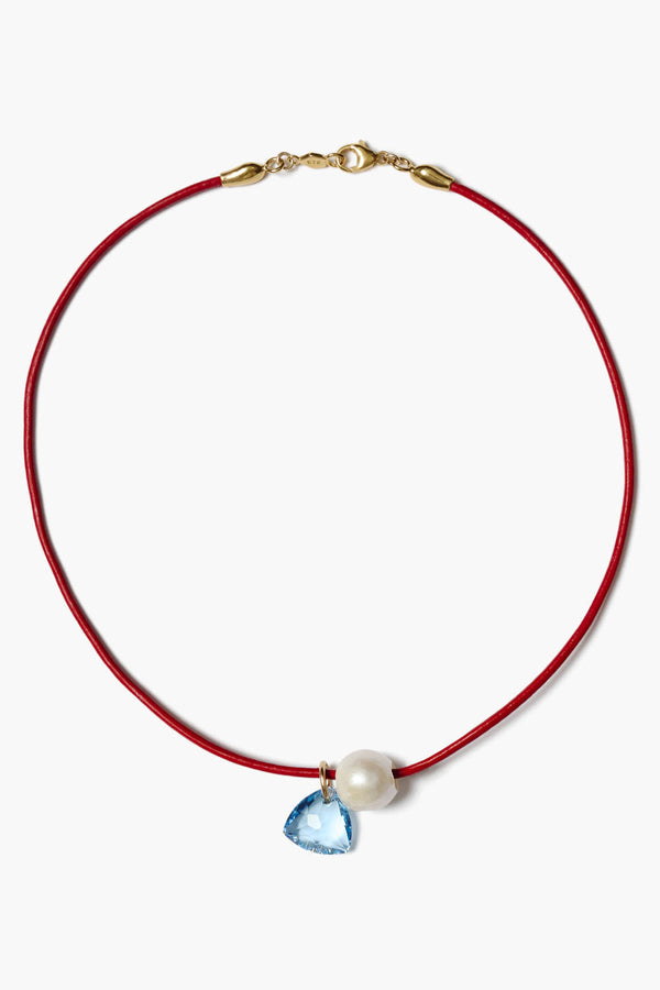 Na Pali Leather Necklace Red Mix