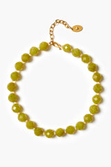 Oona Necklace Olive Jade