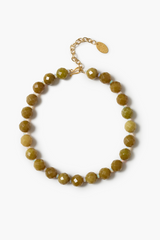 Oona Necklace Olive Jade