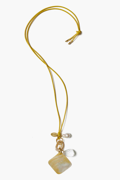 Maxine Charm Necklace White MOP