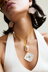 Maxine Charm Necklace White MOP