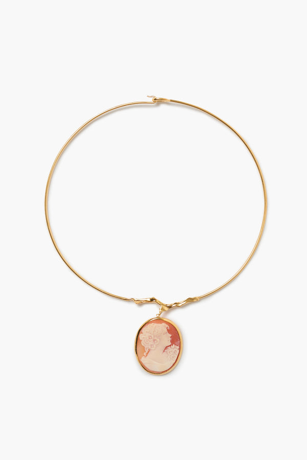 Cameo Collar Necklace Gold
