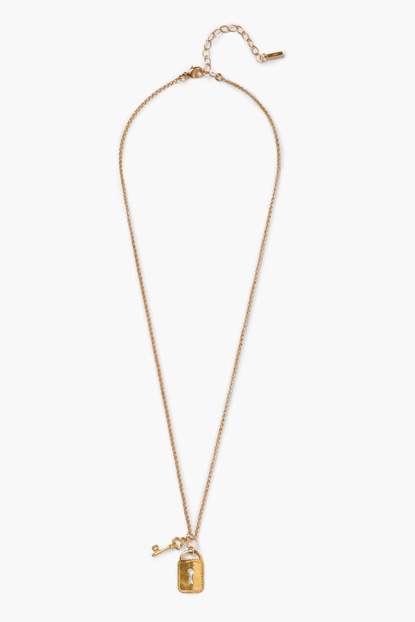 Mini Padlock Necklace Yellow Gold