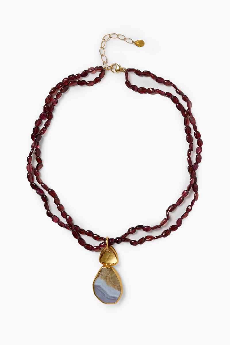 Eres Necklace Garnet