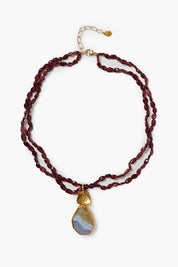 Eres Necklace Garnet