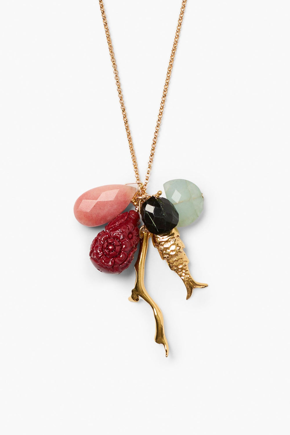 Anemone Charm Necklace Multi