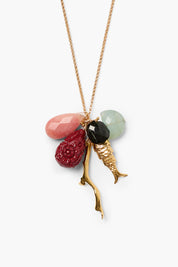 Anemone Charm Necklace Multi