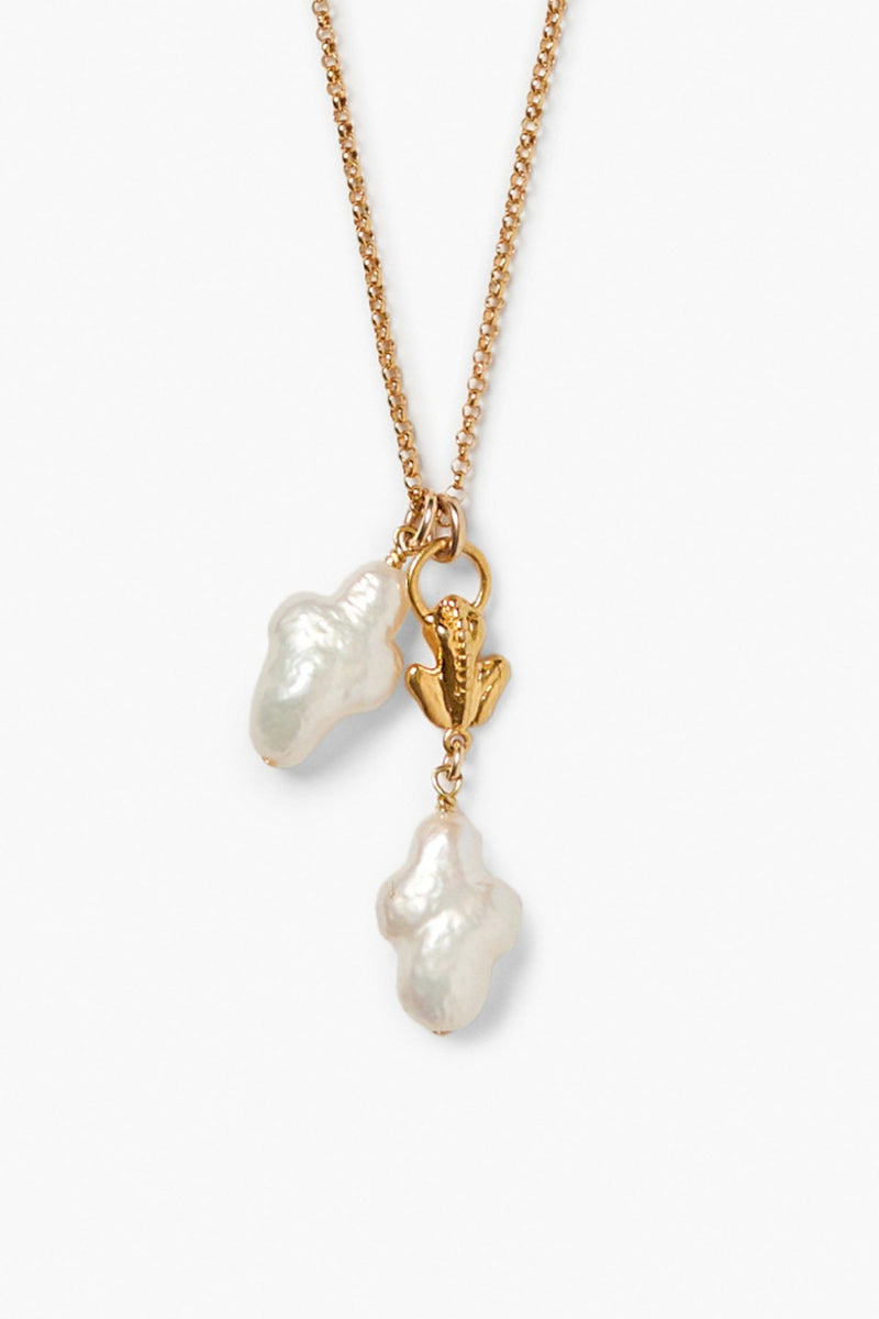 Eve Cross Necklace White Pearl
