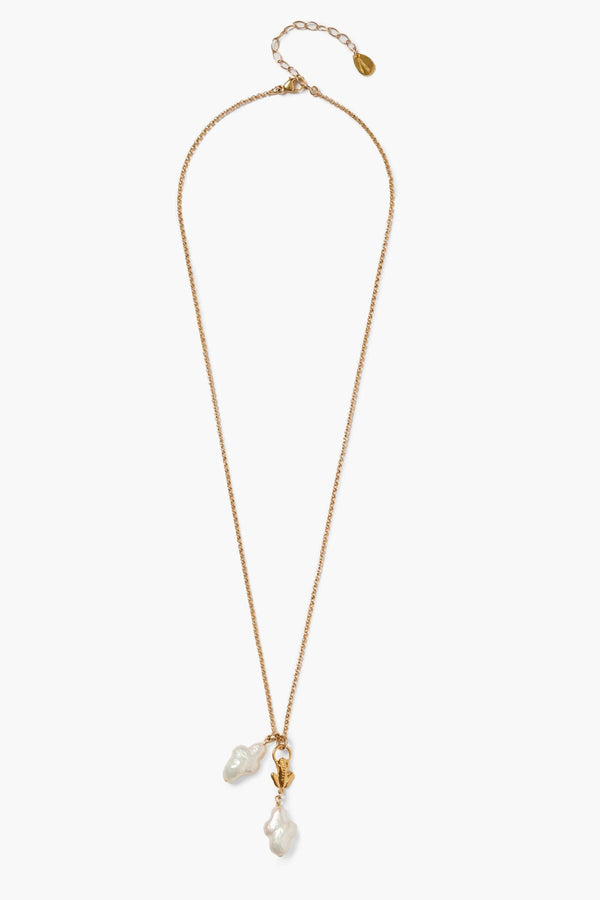 Eve Cross Necklace White Pearl