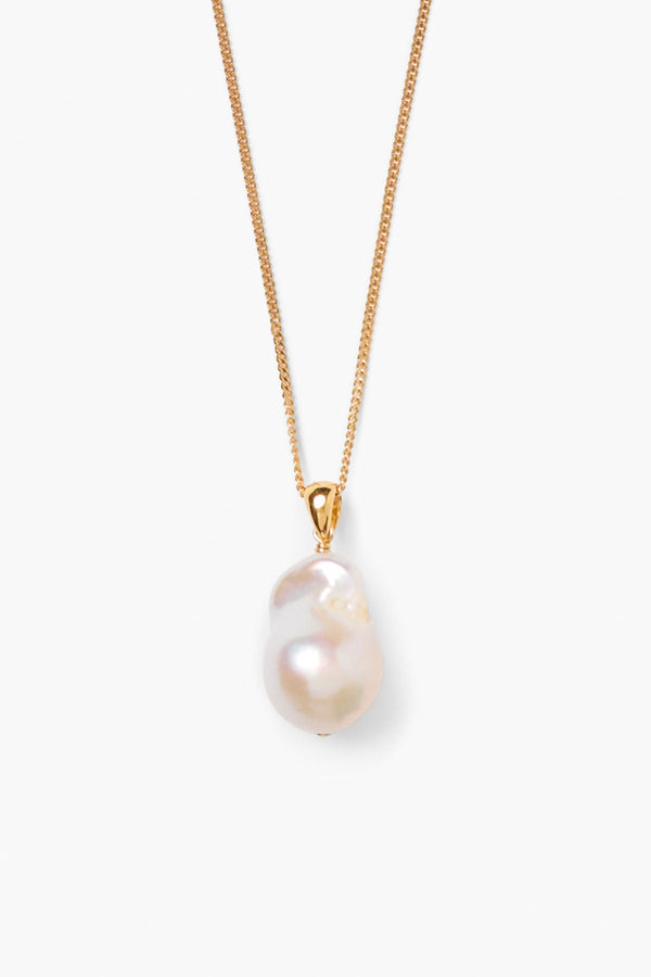 Marguerite Pearl Necklace Gold