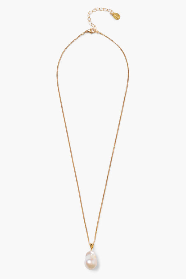 Marguerite Pearl Necklace Gold