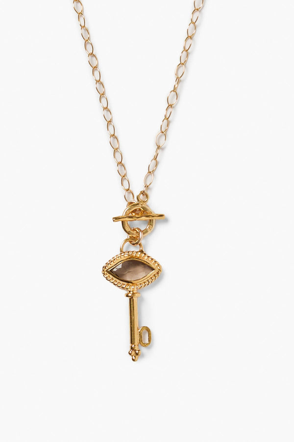 Key Necklace Smoky Quartz