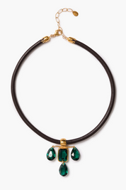 Caroline Collar Necklace Emerald Crystal