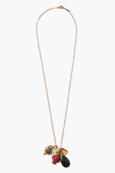 Elephant Charm Necklace Multi