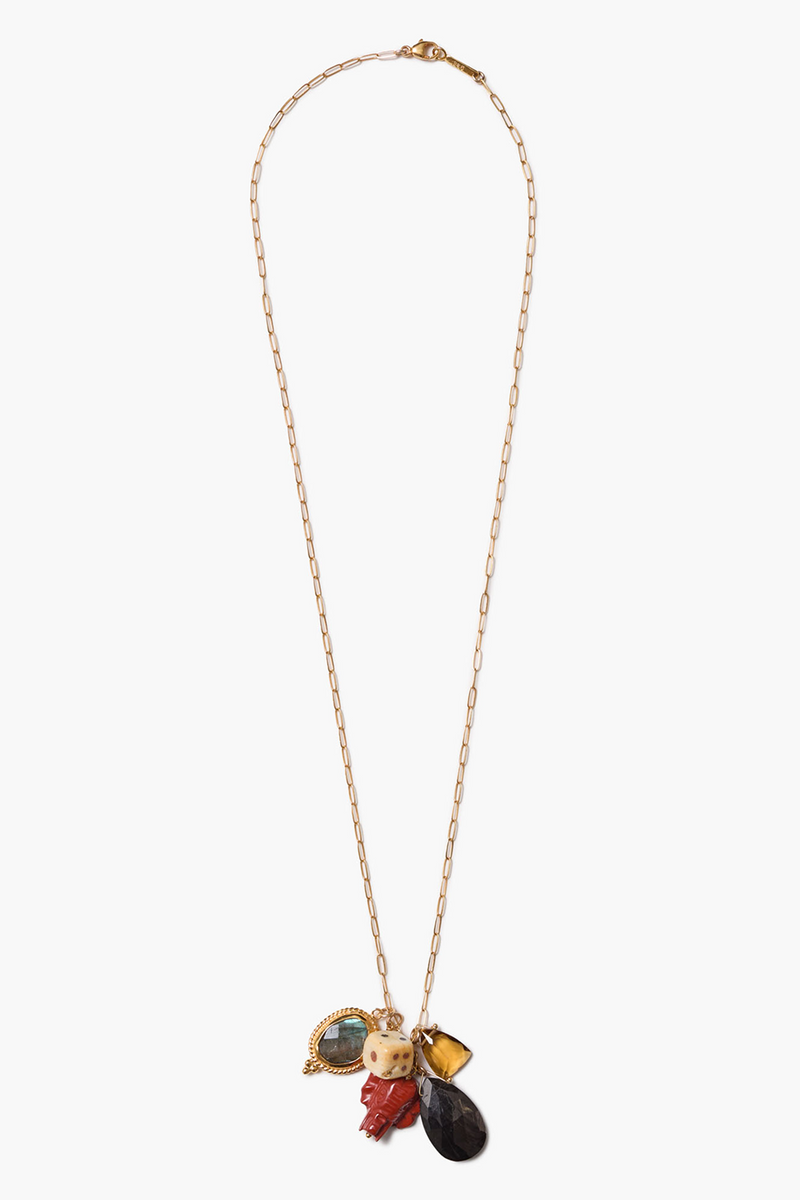 Elephant Charm Necklace Multi