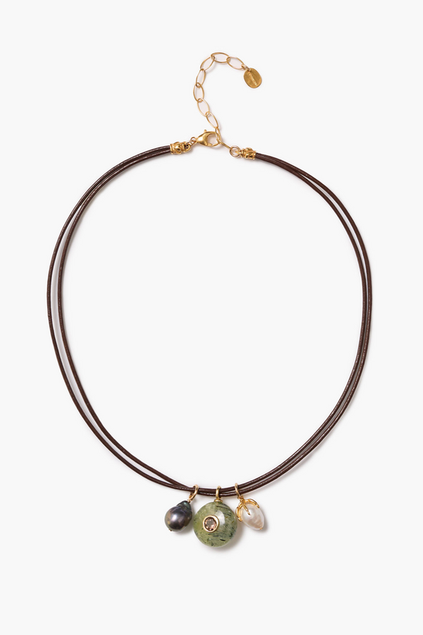 Seed Cord Necklace Prehnite