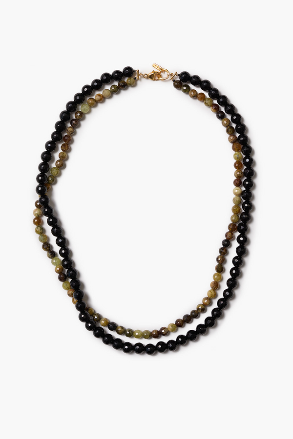 Gaia Duo Necklace Onyx